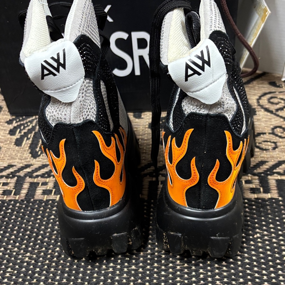 Anthony Wang x LASR Black and White High-Top Sneakers women’s 7.5 - Picture 7 of 13